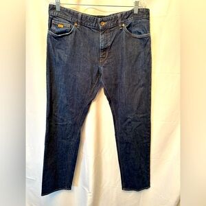 Hugo Boss Men’s Size 36x32 Dark Wash Blue Stretch Denim Jeans Straight Leg